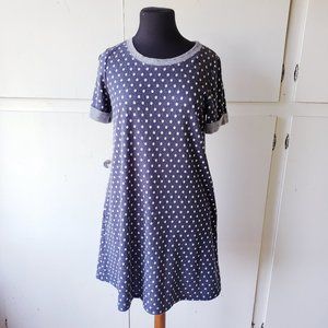 GILLI Size L Blue Polka Dot Dress A line